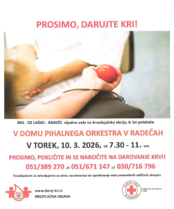 Krvodajalska akcija 10 3 2026