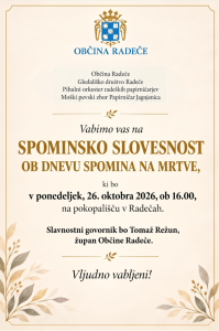 Spominska slovesnost ob dnevu spomina na mrtve Spominska slovesnost ob dnevu spomina na mrtve